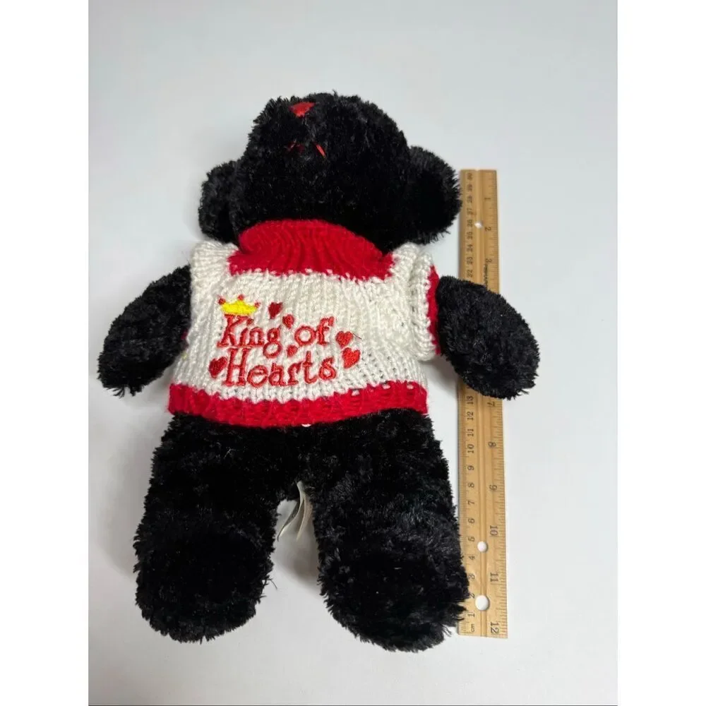 Dan Dee Black Bear Plush Stuffed Red Nose 
